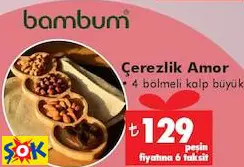 BAMBUM ÇEREZLİK AMOR • 4 BÖLMELİ KALP BÜYÜK